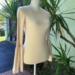 Cream Bell Sleeve knit Sweater top